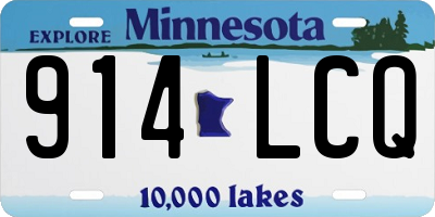 MN license plate 914LCQ