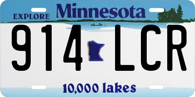 MN license plate 914LCR