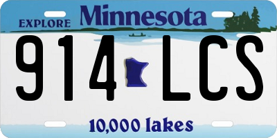 MN license plate 914LCS