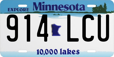 MN license plate 914LCU