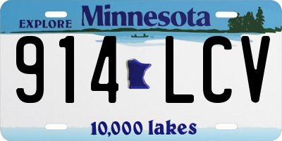 MN license plate 914LCV