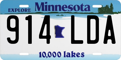 MN license plate 914LDA