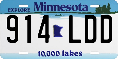 MN license plate 914LDD