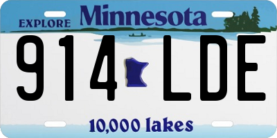 MN license plate 914LDE