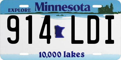 MN license plate 914LDI