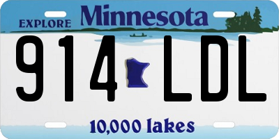 MN license plate 914LDL