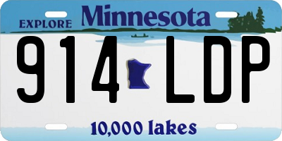 MN license plate 914LDP