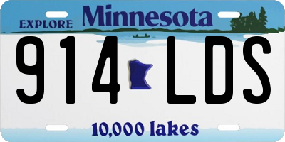 MN license plate 914LDS