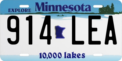 MN license plate 914LEA
