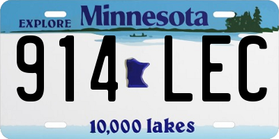 MN license plate 914LEC