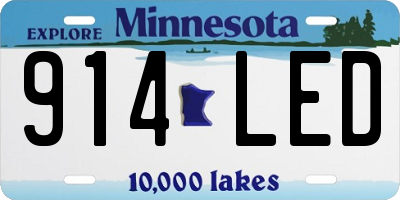 MN license plate 914LED