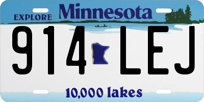 MN license plate 914LEJ