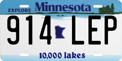 MN license plate 914LEP