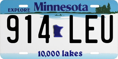 MN license plate 914LEU