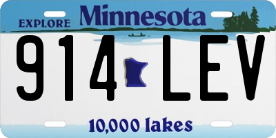 MN license plate 914LEV