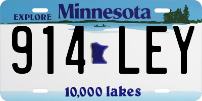 MN license plate 914LEY