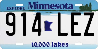 MN license plate 914LEZ