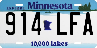MN license plate 914LFA