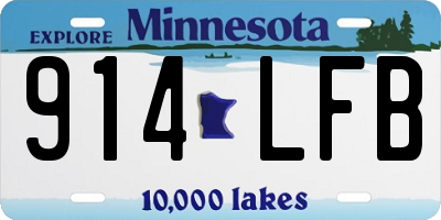 MN license plate 914LFB