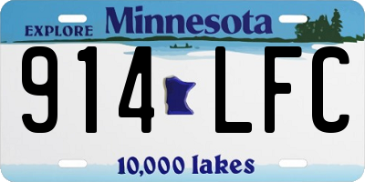 MN license plate 914LFC