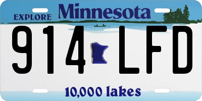MN license plate 914LFD