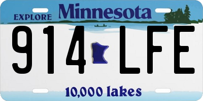 MN license plate 914LFE
