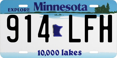 MN license plate 914LFH