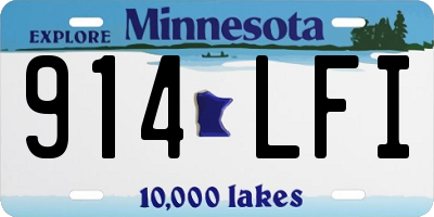MN license plate 914LFI