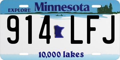 MN license plate 914LFJ