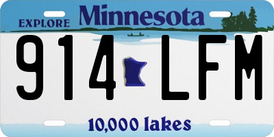 MN license plate 914LFM