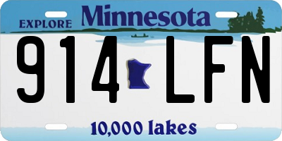 MN license plate 914LFN