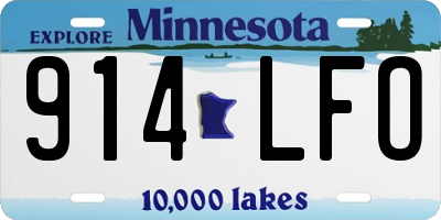 MN license plate 914LFO