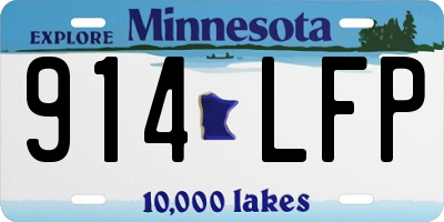 MN license plate 914LFP