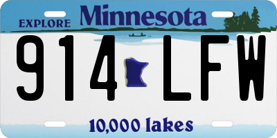 MN license plate 914LFW
