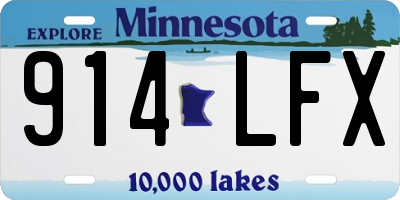 MN license plate 914LFX