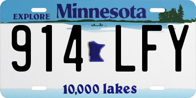 MN license plate 914LFY