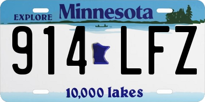 MN license plate 914LFZ