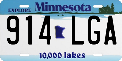 MN license plate 914LGA