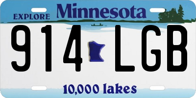MN license plate 914LGB