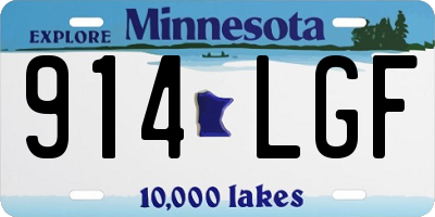 MN license plate 914LGF