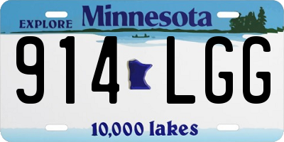 MN license plate 914LGG