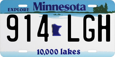 MN license plate 914LGH