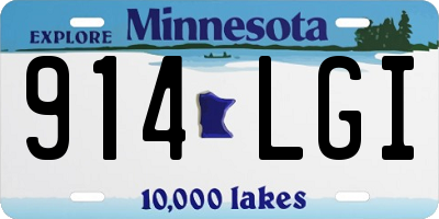 MN license plate 914LGI