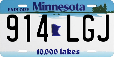 MN license plate 914LGJ