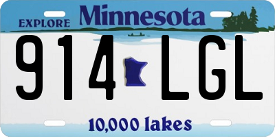 MN license plate 914LGL