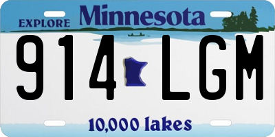 MN license plate 914LGM