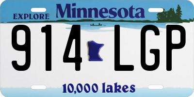 MN license plate 914LGP