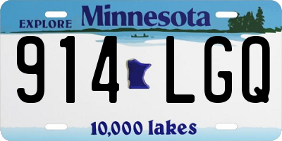MN license plate 914LGQ