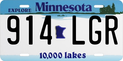MN license plate 914LGR