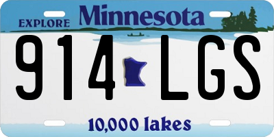 MN license plate 914LGS